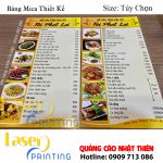 Bảng Menu Bằng Mica