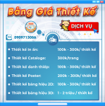 Bảng giá thiết kế