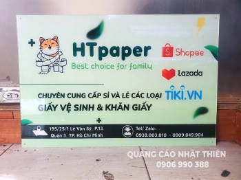 Bảng tên công ty mica KT 60*40cm