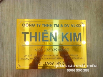 Bảng tên công ty inox KT 30*20cm