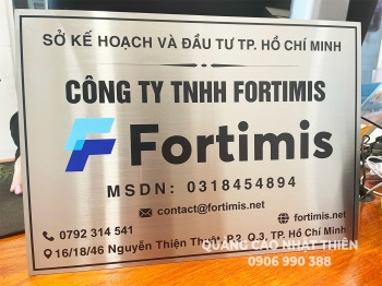 Bảng tên công ty inox KT 40*30cm