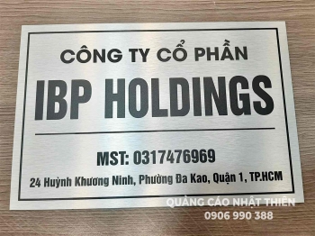 Bảng tên công ty Aluminium KT 30*20cm