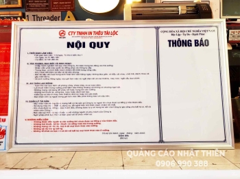 Bảng nội quy công ty