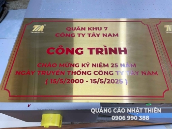 Bảng tên công ty inox kt 30*20cm
