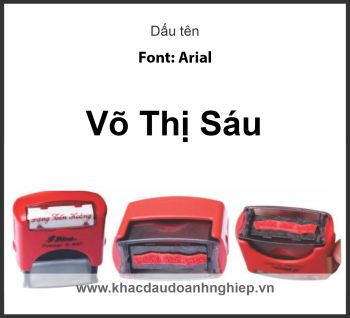 Dấu tên Arial mực đen