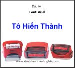 Dấu tên Arial mực xanh