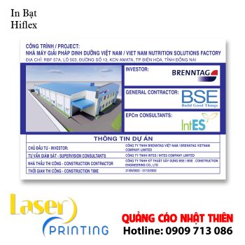 In bạt thông tin dự án