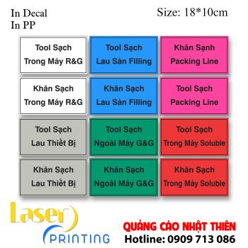 In Tên Phòng, Tên Khu Đặt Trong Công Ty/ Nơi Sản Xuất